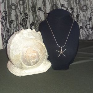 Sterling silver starfish necklace